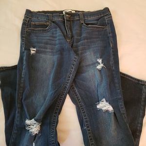 dark blue skinny jeans